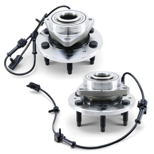 Image of BDELI - Front 4WD Wheel Hub and Bearing Assembly for 4x4 Chevy Silverado Tahoe Avalanche Suburban Express 1500 GMC Sierra Yukon Savana Cadillac Escalade Wheel Hub Bearing with ABS 6-Lug 515036 2PCS