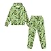 Twousenru Cucumber Print Unisex 2 Piece Outfits Hoodie Sweatsuit Sets for 5-12Y Boys Girls Oversized Sweatshirt and Baggy Fall Fashion Sweatpant with Pockets,9-10Y