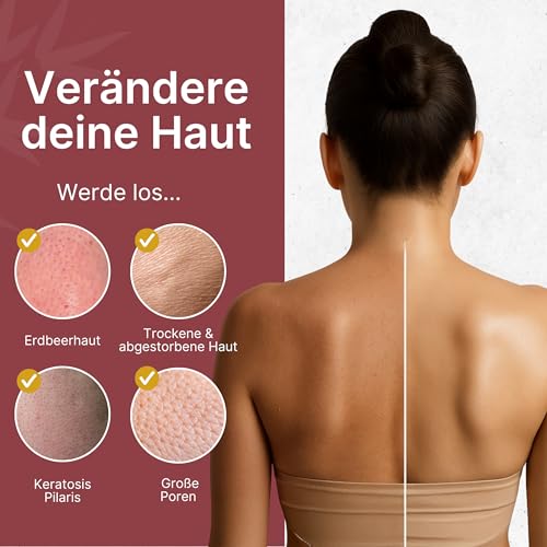 BICTIVE® 2er Set Peelinghandschuhe Körper aus Naturfasern. Zur Entfernung Abgestorbener Haut & für Glatte, Strahlende Haut. Exfoliating Gloves, Peelinghandschuh, Body Scrubber. Sanft & Intensiv