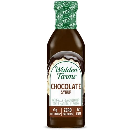 Walden Farms Chocolate Syrup – Perfect for Coffee, Desserts, Ice Cream – Zero Calorie, Sugar-Free, Low Carb, Keto-Friendly, Gluten-Free, Vegan – 12 oz Bottle, 2-Pack