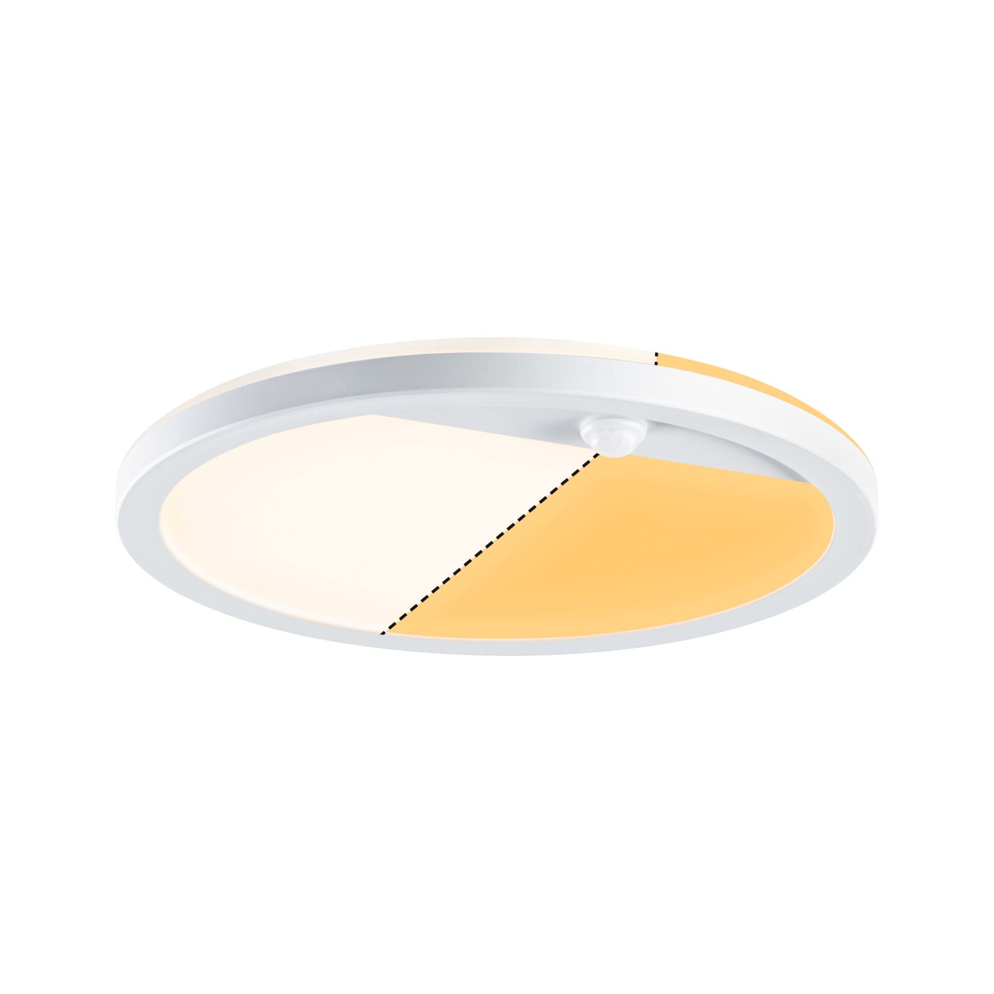 Paulmann 94706 Lampada LED per esterni pannello Smart Home Zigbee Lamina sensore IP44 rotonda 280mm 2200-3000K 14W 1150lm bianco plastica Tunable Warm