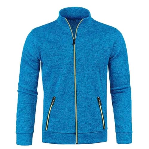 Men Solid Color Long Sleeve Knitting Cardigan Casual Loose Zipper Cardigan2