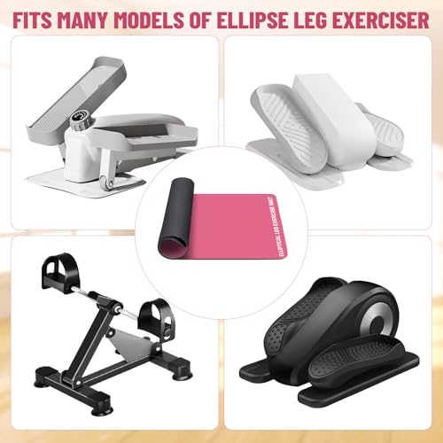 Image of Under Desk Elliptical Mat - Non-Slip Exercise Equipment for Peloton Bike, Small Exercise Mat for Desk Workout Equipment