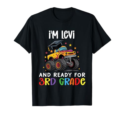 Levi Boy Ready For 3rd Grade First Day Back to School T-Shirt