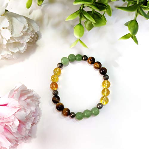 Image of Shubhanjali Crystal Elastic 8mm Stretch Customized Bracelet for Men and Women-(Standard,Multicolor)