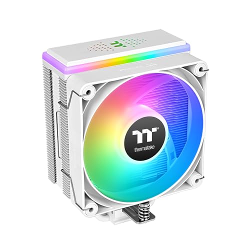 Image of Thermaltake ASTRIA 200 ARGB CPU Cooler; 4 Copper Heat Pipes; 120mm PWM Fan; 500~1800RPM; Single Tower; Intel /AMD; 210W TDP; White; CL-P137-AL12SW-A