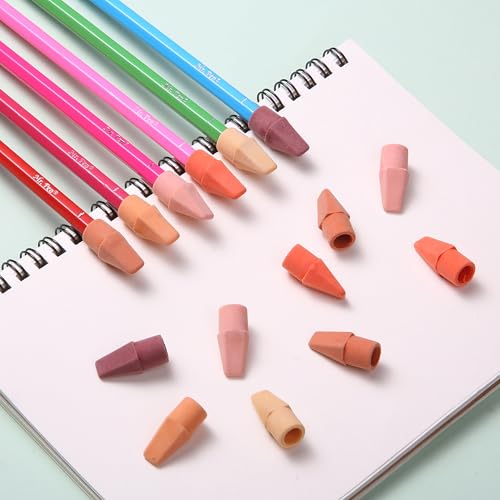 Image of Mr. Pen- Pencil Top Erasers, 120 Pack, 6 Different Sunset Orange Colors, Latex-Free & No Smudge Pencil Eraser Tops
