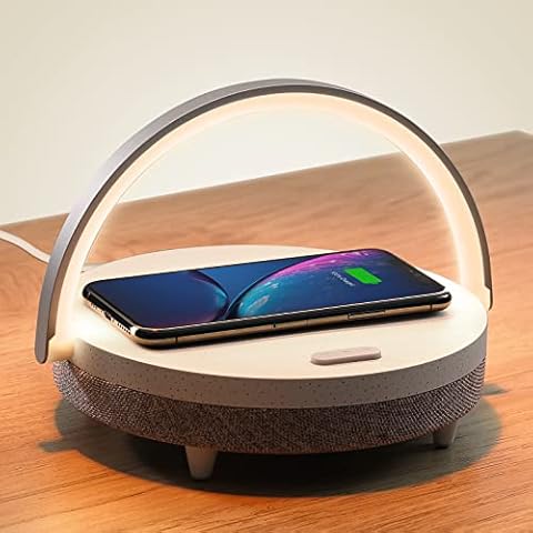EZVALO Lámpara de Noche con Altavoz Bluetooth y Carga Inalámbrica Cover