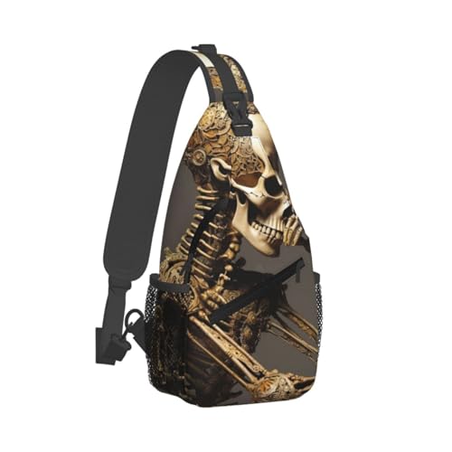 Interesting Skeleton Stylish Men'S Messenger Bag - Durable Polyester, Huge Capacity & Adjustable Strap2