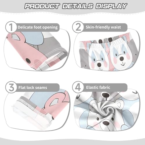 Bolaz Toddler Girls Leggings Printed Yoga Pants Leggings Cute Fat Bear for Kids3