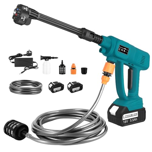 KEATFE Nettoyeur haute pression sans fil avec 2 batteries de