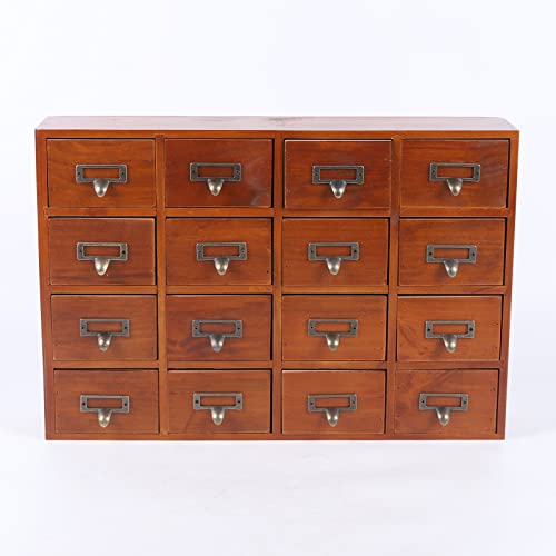 Goudergo Desk Drawer Organizer,Wooden Storage Box with 16 Drawers for Home Office Desk Organization & Storage & Storage Drawers Dressers & Bedroom & Traditional Apothecary Cabinet,Etc