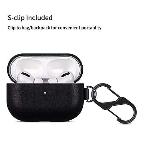 Haobobro Leder AirPods Pro Hülle mit Clip und Schlüsselband