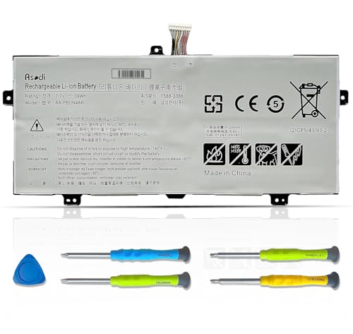 ASODI AA-PBUN4AR Laptop Battery Compatible with Samsung ATIV Book 9 Spin 940X3L 900X5L NP940X3L NP900X5L NT900X5H NT900X5M NT900X5P NT900X5W NT900X5WI NT901X5L NT901X5LI 7.7V 39Wh