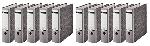 Leitz 1080/1050 Standard Ordner A4 (breit, grau, 10er Pack)