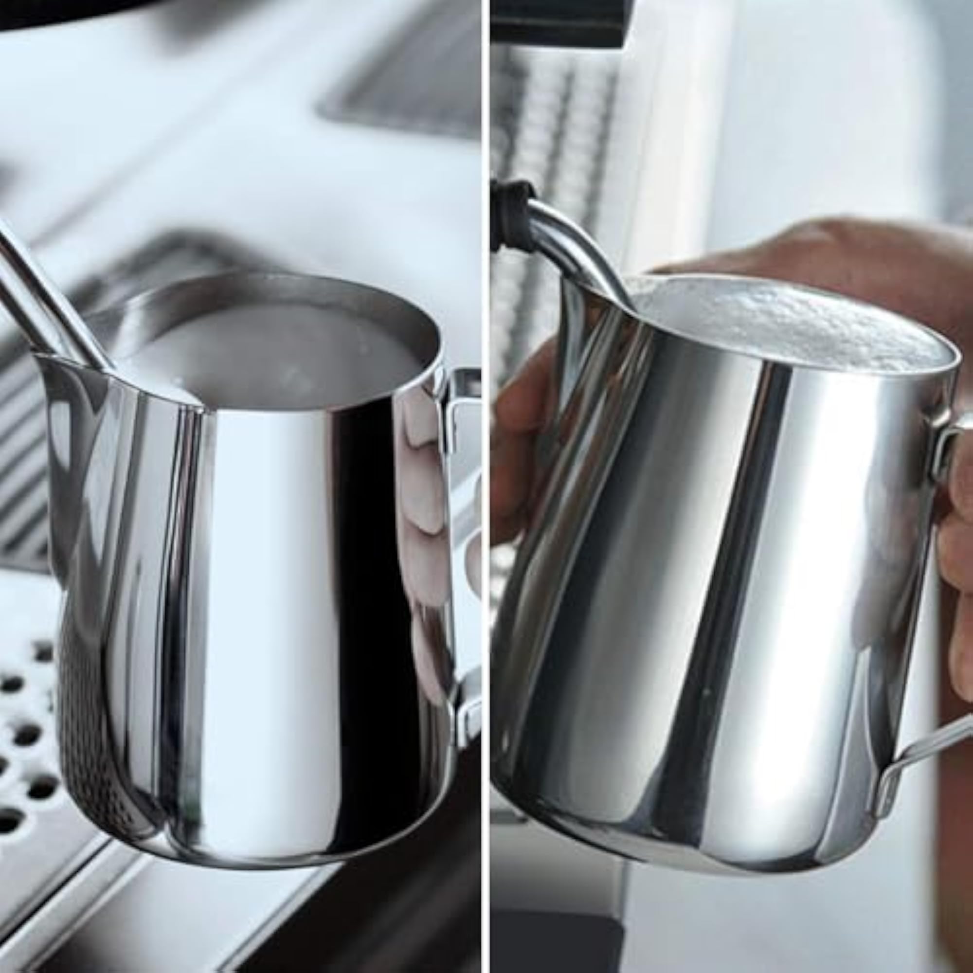 Stainless Steel Frothing Pitcher with Measurement Scale