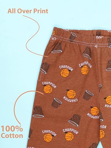 Image of KiddoPanti Boys Printed Pyjama | 100% Cotton Single Jersey Fabric | All Over Printed Design | Relax Fit & Ankle Length | Pyjama Pant