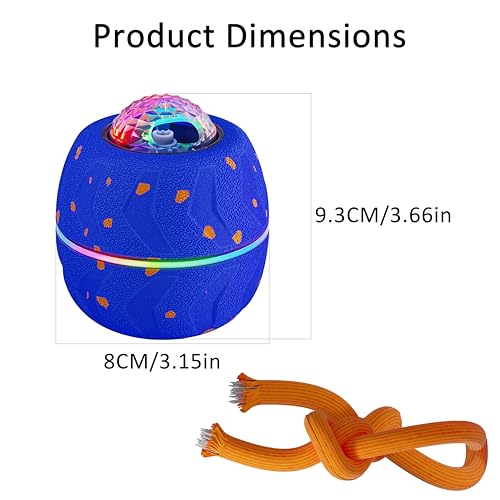 ZEUZPET LED Interactive Dog Ball for Medium and Large Breeds-3 Play Modes to Match Pup's Energy - Erratic Bounce & Roll Action - Safe, Chew-Friendly E-TPU Material (Blue) — view 2