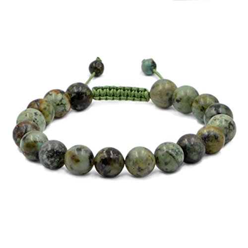 Image of AD Beads Natural 10mm Gemstone Bracelets Healing Power Crystal Macrame Adjustable 7-9 Inch
