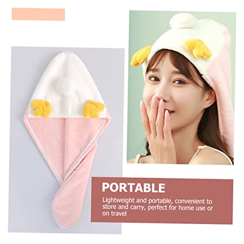 HOOTNEE Chapéu De Cabelo Seco De Lã Coral Bonés Elásticos Para Secador De Banho Bandanas Para Mulher
