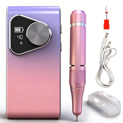 Perceuse à ongles professionnelle sans fil 40000 tr/min pour manucure complète