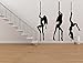 Arte pole dance pegatinas de pared patrón de baile negro calcomanías murales vinilo extraíble pegatinas de fondo murales 86x80cm