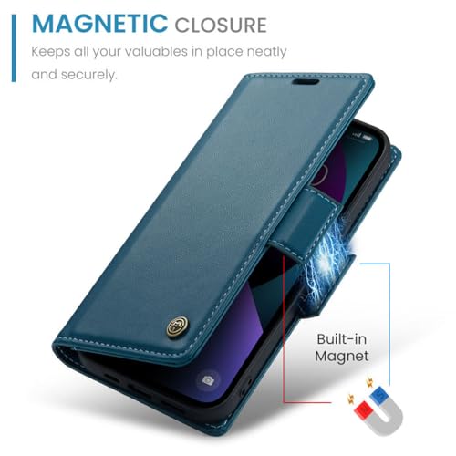 Étui portefeuille cuir iPhone 13 Pro Max ENILSA marron à rabat - 3