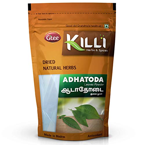KILLI Adhatoda vasica | Aadathodai | Adusa | Vasaka | Adalodakam | Adusoge Leaves Powder, 100g