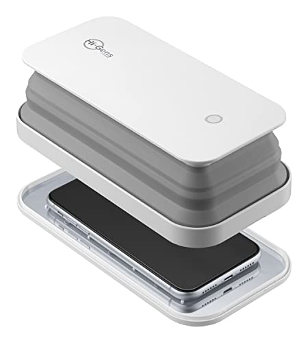 cellularline - UV-C Desinfektionsgerät, LED-Sterilisator zur Sterilisation des Smartphones, mit Ultraviolettlicht-Emission (UV-C), sterilisiert 99,9% der Bakterien
