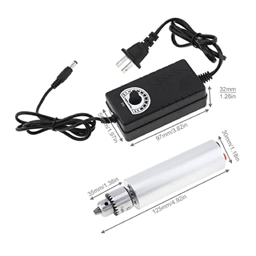 0.3-4mm Mini Electric Drill Micro Aluminum Hand Portable Handheld Drill Bits Puncher Rotary Tools DIY Kits, Speed Control Adjustment, Rotary Hand Press Drill for Resin, Wood, Plastic - Image 2
