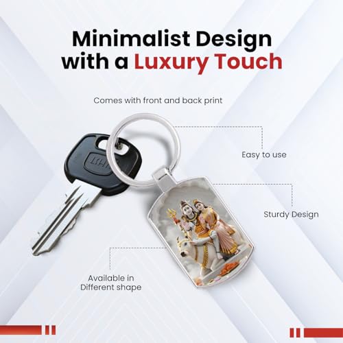 Image of Stylish Metal Keychains with Permanent Glossy Print - Inspirational Quotes & Spiritual Designs - Perfect Key chains for loved ones, Personal Use, Gifts & Return Gifts