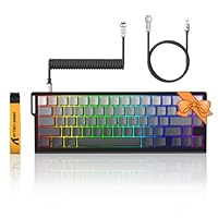 ATTACK SHARK Teclado para jogos X68 HE 60% com fio, acionamento