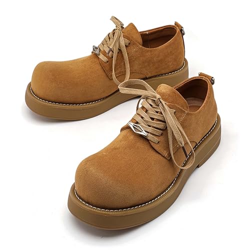 Men's Lace Up Leather Formal Shoes with Non Slip Rubber Soles, Suitable for Outdoor Sports Shoes Such as Walking andJogging