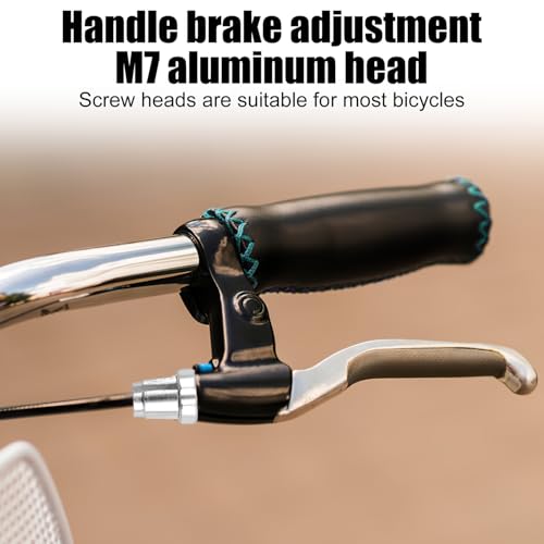 Aisikoo 4 Stück M7 Fahrrad Bremshebel Einstellschraube, Bremshebel Regler Schrauben, Aluminiumlegierung Bremszug Stellschraube für Mountainbike, Rennrad, MTB, Fahrrad