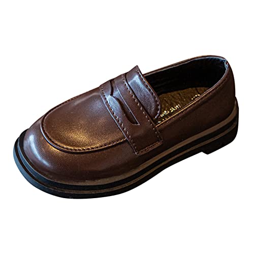 Sapatos de couro para meninos pequenos primavera e outono crianças preto crianças grandes moda desem