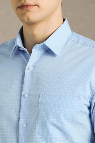 Image of Louis Philippe Men's Slim Fit Easy to Iron Everyday wear Premium Cotton Full Sleeve Textured Formal Shirt