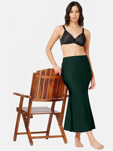 Image of Selvia Women's Lycra Blend Solid Elastic Side Slit Straight Saree Shapewear Petticoat || Saree Shapewear for Women|| Saree Petticoat for Women