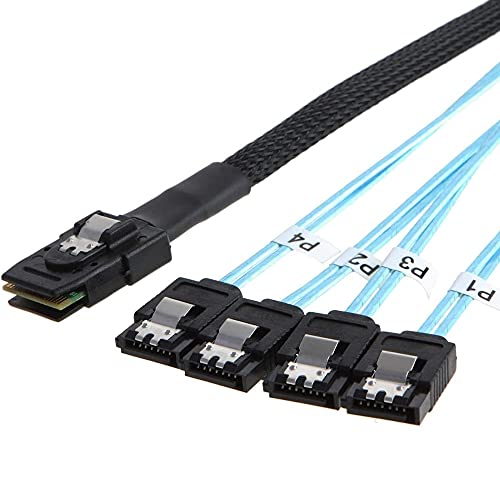 Connectors 5/10 Pcs Mini Sas 36Pin Sff-8087 Male To 4 Sata 7Pin Female Cable Mini Sas Host/Controller To 4 Sata Target/Backplane Splitter - (Cn, Cable Length: 1.0M, Color: 10Pcs) #TOP1