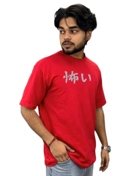 Image of Men's Cotton Anime Streetwear Oversized T-Shirt | Neon Demon Girl Graphic Print