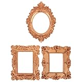 Detalles de diseño fáciles de usar: cada mini marco de resina es compacto y portátil, y se adapta sin esfuerzo como un mini marco de fotos barroco para uso portátil o arreglos de marcos de exhibición de fotos de mesa, accesorios de casa de muñecas en miniatura, pequeños marcos de fotos de resina