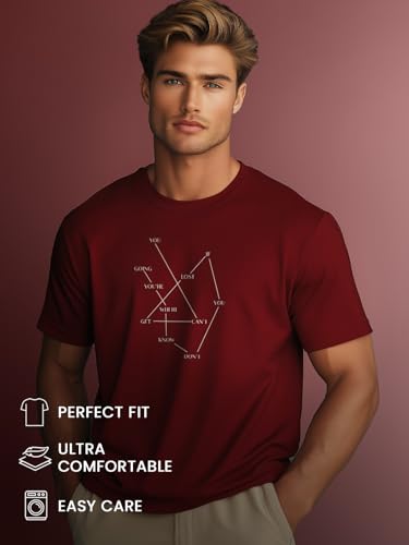 Image of Nobero Men's Regular Graphic Printed T-Shirt for Men | Soft Cotton | Classic Fit | Printed Casual Tshirt for Men