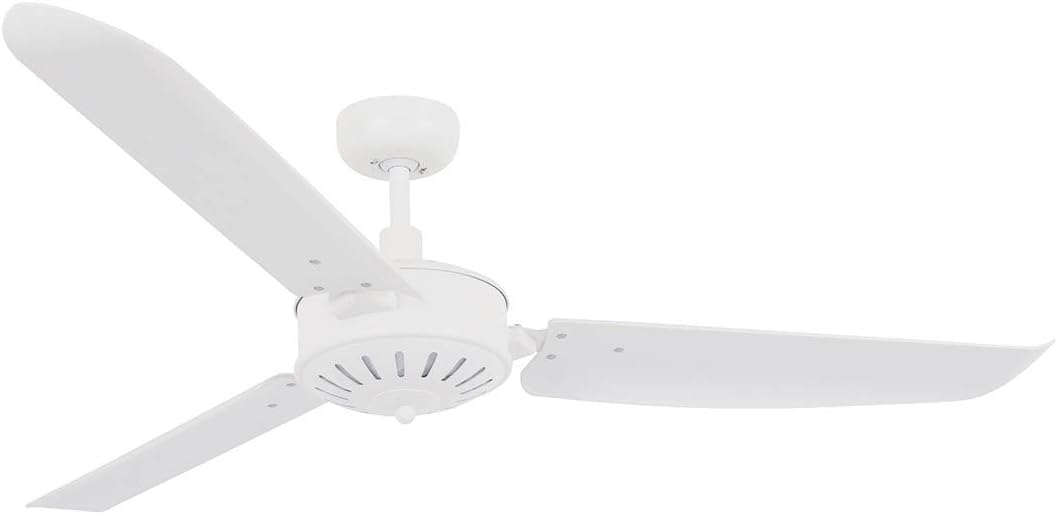 Lucci Air Carolina 56" Outdoor Indoor/Outdoor Ceiling Fan with Remote Control, Damp Rated, Modern White Ceiling Fan for Patio and Living Room