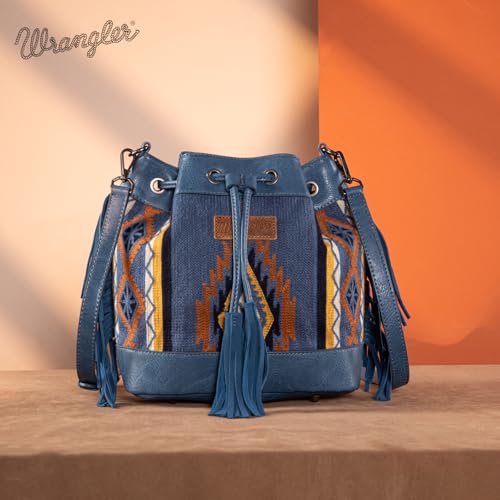 Image of Wrangler Hobo Bags for Women Designer Aztec Bucket Purses Western Tapestry Shoulder Handbags