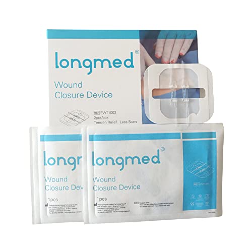 Longmed Emergency Wound Closures Zipper Band Aid Painless Zip Stitch Sutures Laceration Repair Without Stitches Adhesive Bandages for Wound Care & First Aid