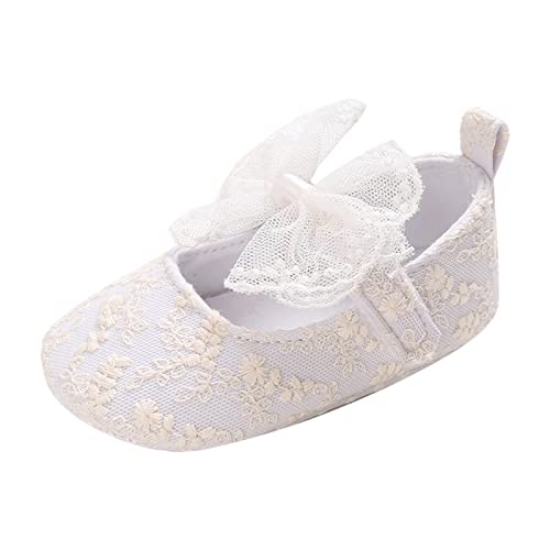 Spring and Summer Children Baby Toddler Shoes Girls Casual Shoes Lightweight Flat Sole Solid Color White Breathable Comfortable Bow Knot 6 Toddler Shoes