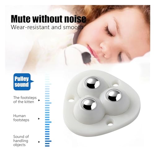 Rueda autoadhesiva de 360 grados pack de 16 mini ruedas giratorias para muebles pequeños 5