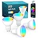Maxsure GU10 Alexa, 5W=50W 500LM GU10 LED, Faretti GU10 Intelligente Multicolore Dimmerabile GU10 Smart WIFICompatibile Google Home, Lampadina LED GU10 Telecomando APP Controllo Vocale, Timer, 4 Pezzi