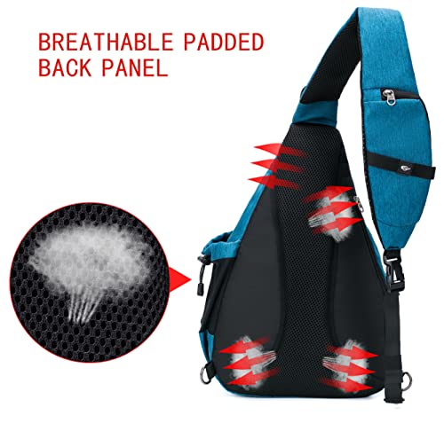 Turnway Water-Proof Sling Backpack/Crossbody Bag/Shoulder Bag For Travel, Hiking, Cycling, Camping For Women & Men (Blue) #TOP3