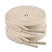 Produktbild riemot 2 Pairs Flat Shoe Laces 8 mm Wide Trainers Shoelace,Shoelaces for Sneakers,Safety Boots,Sports Shoes,Running Shoes,Replacement Trainer Shoe String for Men Women Adults Kids,Beige,140 cm