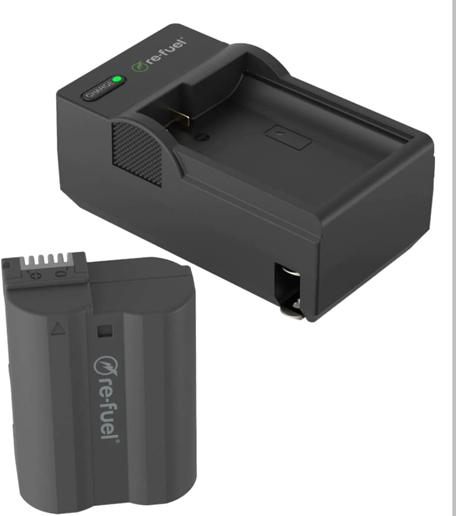 Digipower - EN-EL15 Digital Camera Battery & Charger kit, Replacement for Nikon EN-EL15 Battery Pack - Black